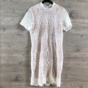 Skies are Blue white dress